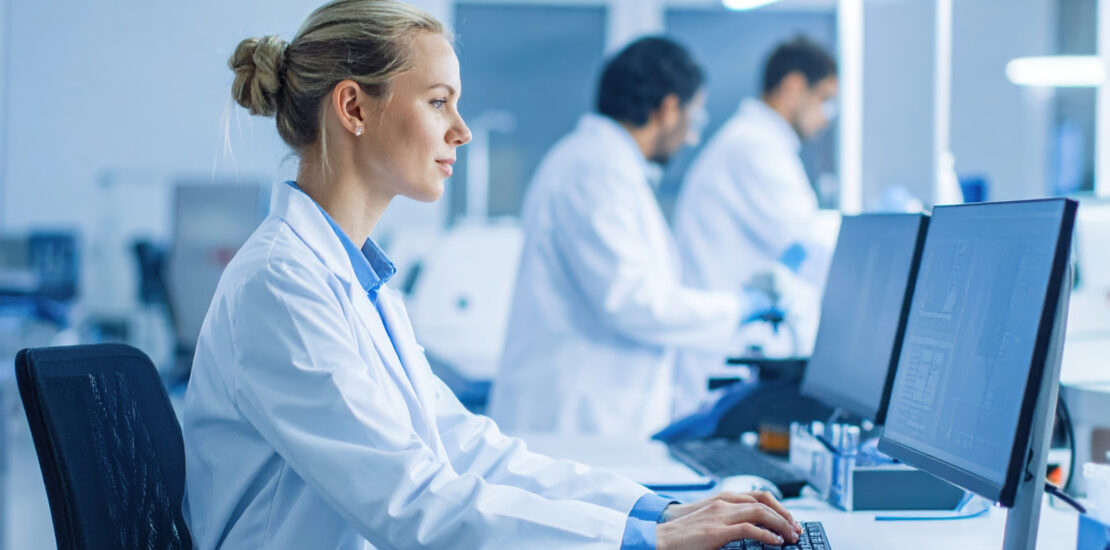 Medical biller on a computer